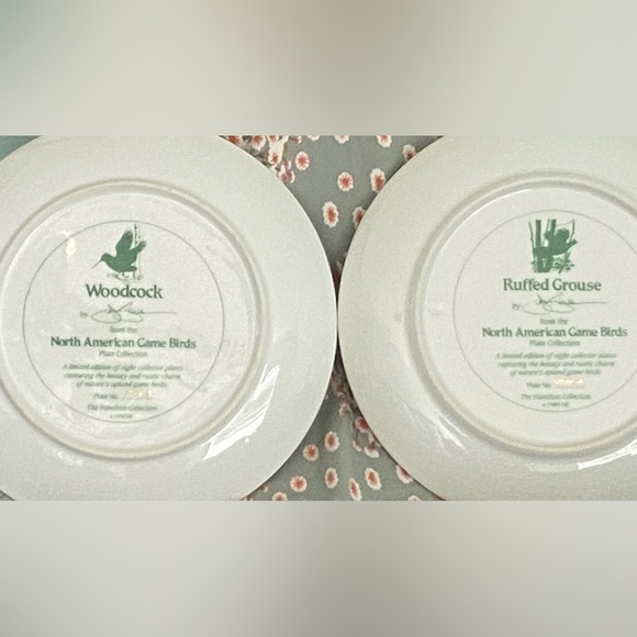 *SALE- PAIR of 9” numberedHamilton Collection Pheasant Plates, Beautiful! - Picture 2 of 7